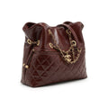 Chanel Quilted Leather Drawstring Shopping Tote Bag Mirror Woman Length 25 cm - Width 30 cm AS6111 Coffee - 2