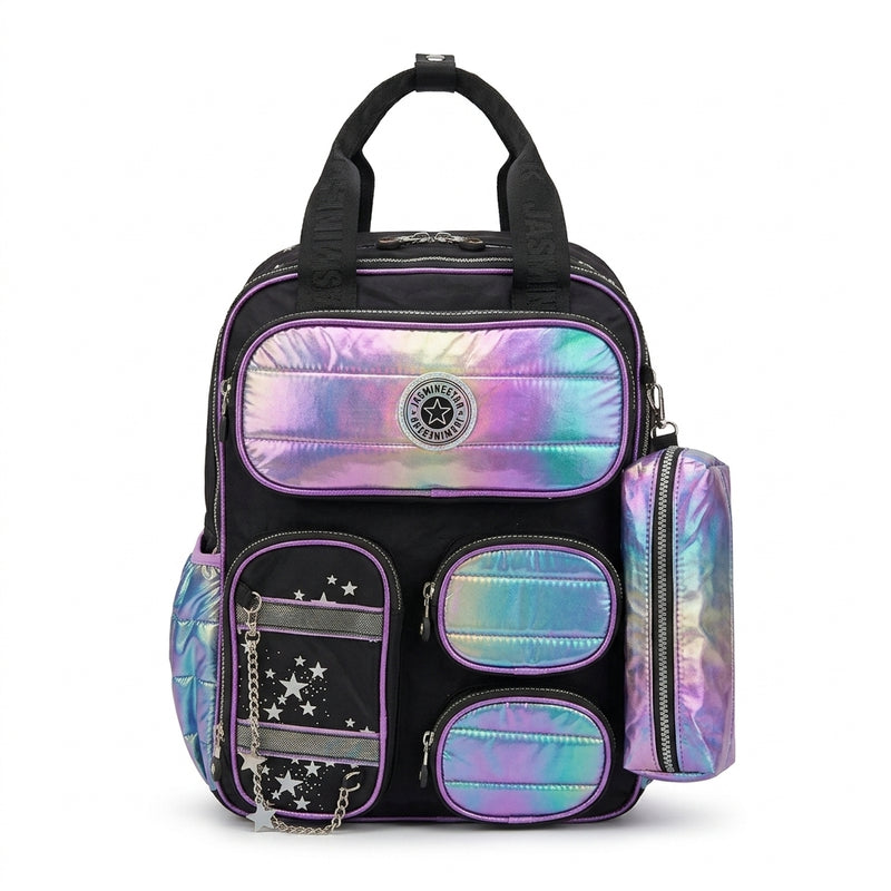Jasminestar 3PCS Backpacks For Girls School Backpacks For Students Kids 2975 Black - 2