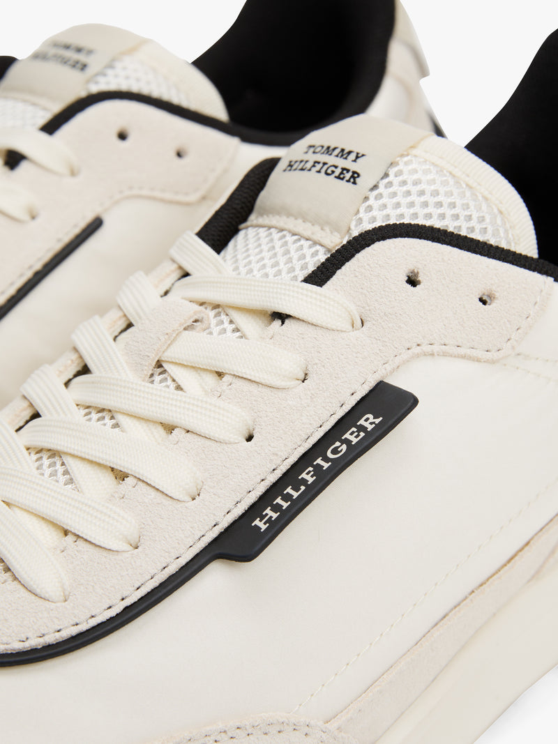 Tommy Hilfiger Mixed Media Runner Sneakers Man M05425 Beige - 4