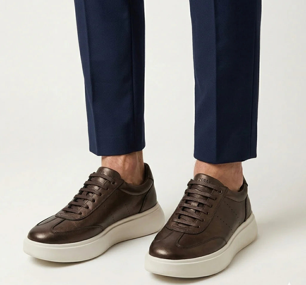 Ultra-Light Chunky Sneakers Robinson Z8832-1 Coffee - 5