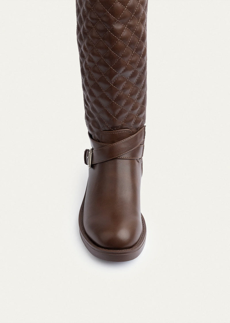 High Quality Design Tan Classic Boots with Buckle Detail 131026704 Brown - 5