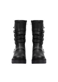 Atlas Buckle Combat Half Boots High Quality with Buckle Detail Woman 125000H07 Black - 6