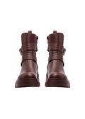 Atlas Buckle Combat Half Boots High Quality with Buckle Detail Woman 17726AH4 Maroon - 6