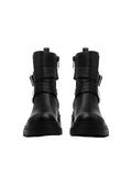 Atlas Buckle Combat Half Boots High Quality with Buckle Detail Woman 17726AH4 Black - 6