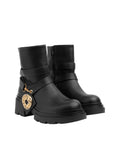 Orion Ringed Heeled Half Boots High Quality with Buckle Detail Woman 17726AH6 Black - 4