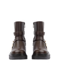 Orion Ringed Heeled Half Boots High Quality with Buckle Detail Woman 17726AH6 Coffee - 5