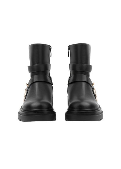 Orion Ringed Heeled Half Boots High Quality with Buckle Detail Woman 17726AH6 Black