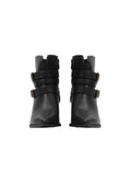 Orion Ringed Half Boots High Quality with Buckle Detail Woman 17726AH9 Black - 6
