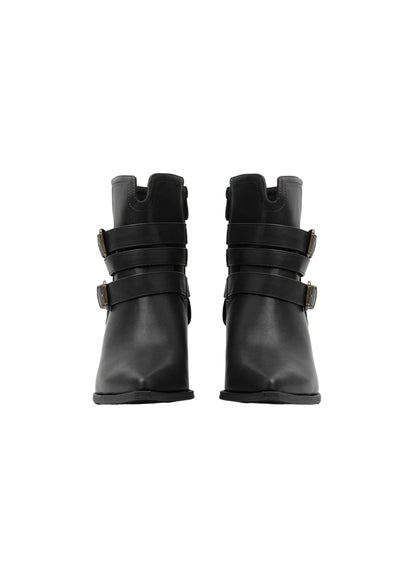 Orion Ringed Half Boots High Quality with Buckle Detail Woman 17726AH9 Black
