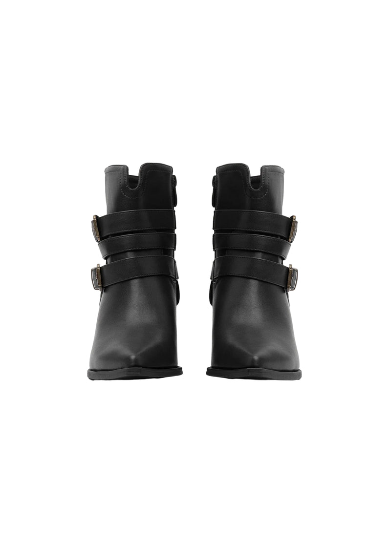 Orion Ringed Half Boots High Quality with Buckle Detail Woman 17726AH9 Black - 6