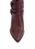 Orion Ringed Half Boots High Quality with Buckle Detail Woman 17726AH9 Burgundy - 7