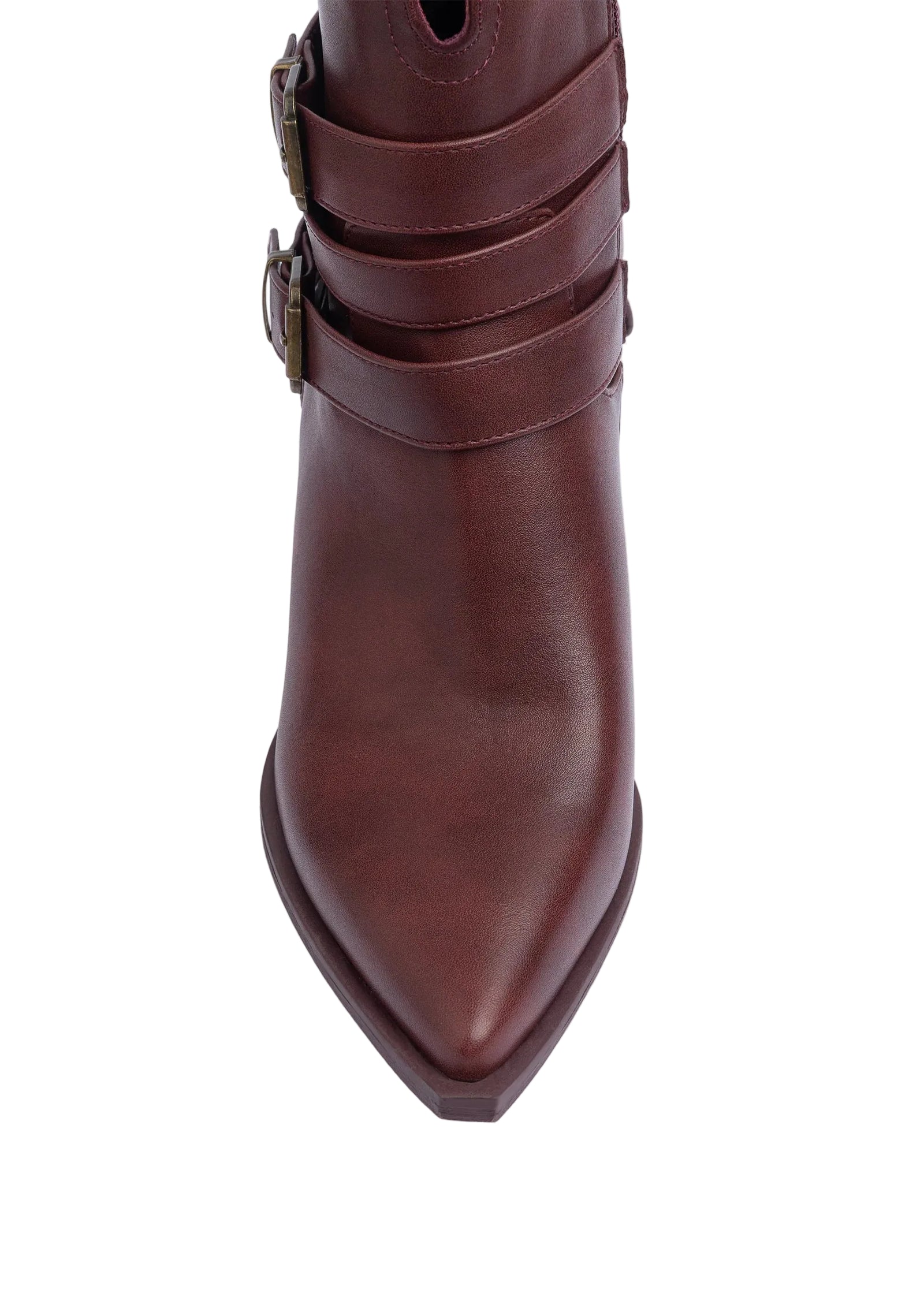 Orion Ringed Half Boots High Quality with Buckle Detail Woman 17726AH9 Burgundy - 7