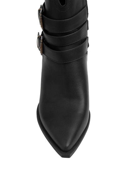 Orion Ringed Half Boots High Quality with Buckle Detail Woman 17726AH9 Black