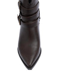 Orion Ringed Half Boots High Quality with Buckle Detail Woman 17726AH9 Coffee - 7
