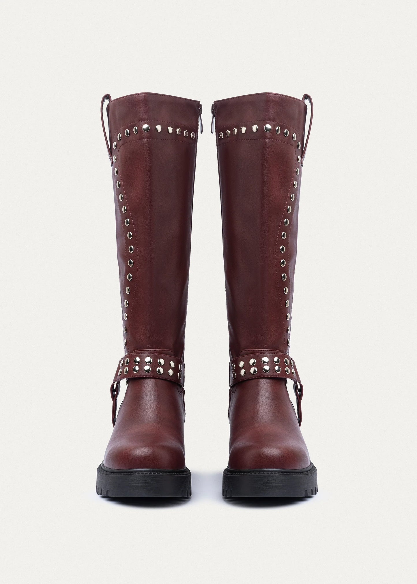 High Quality Design Tan Classic Boots with Detail 12500H025 Maroon