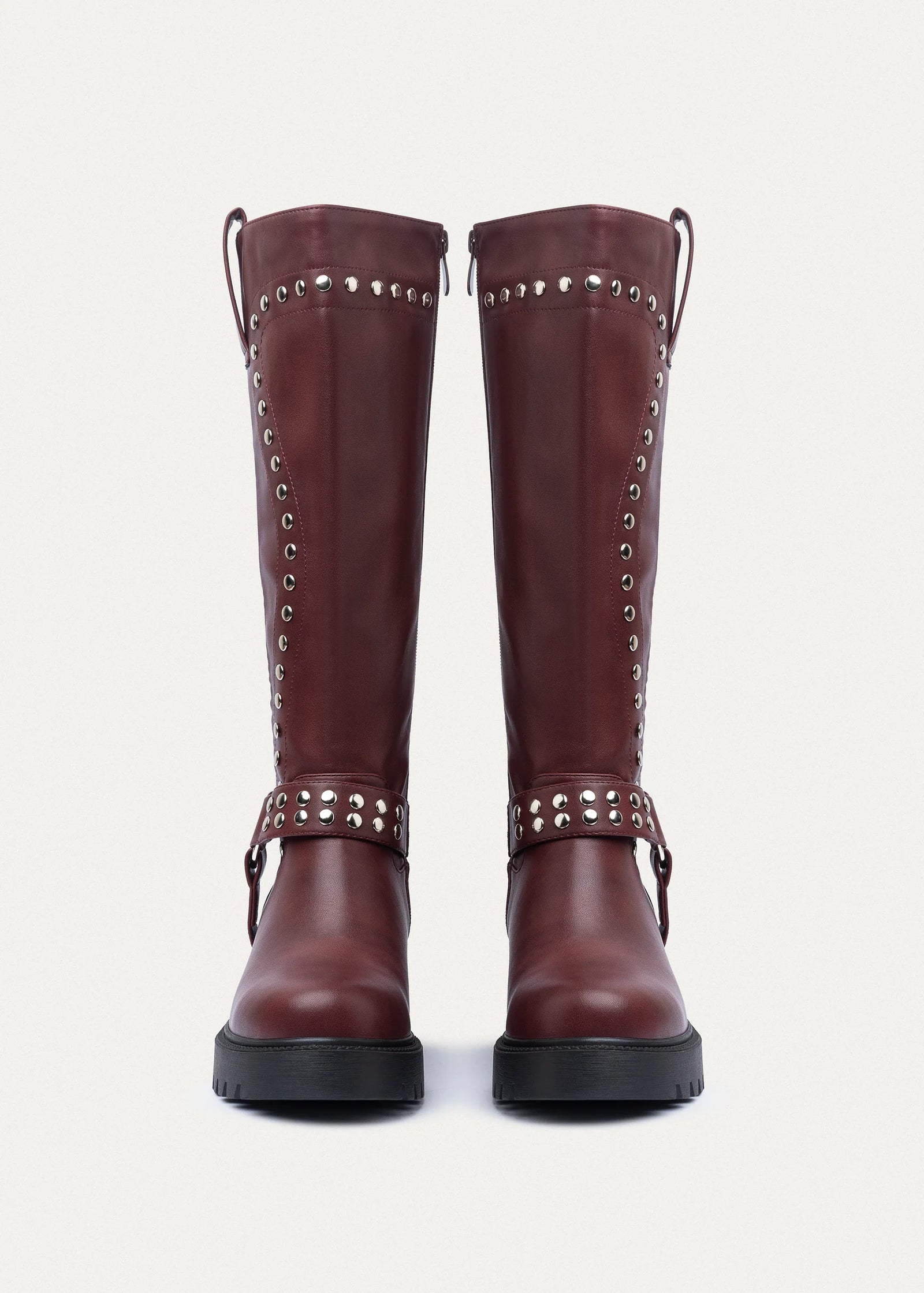 High Quality Design Tan Classic Boots with Detail 12500H025 Maroon - 5