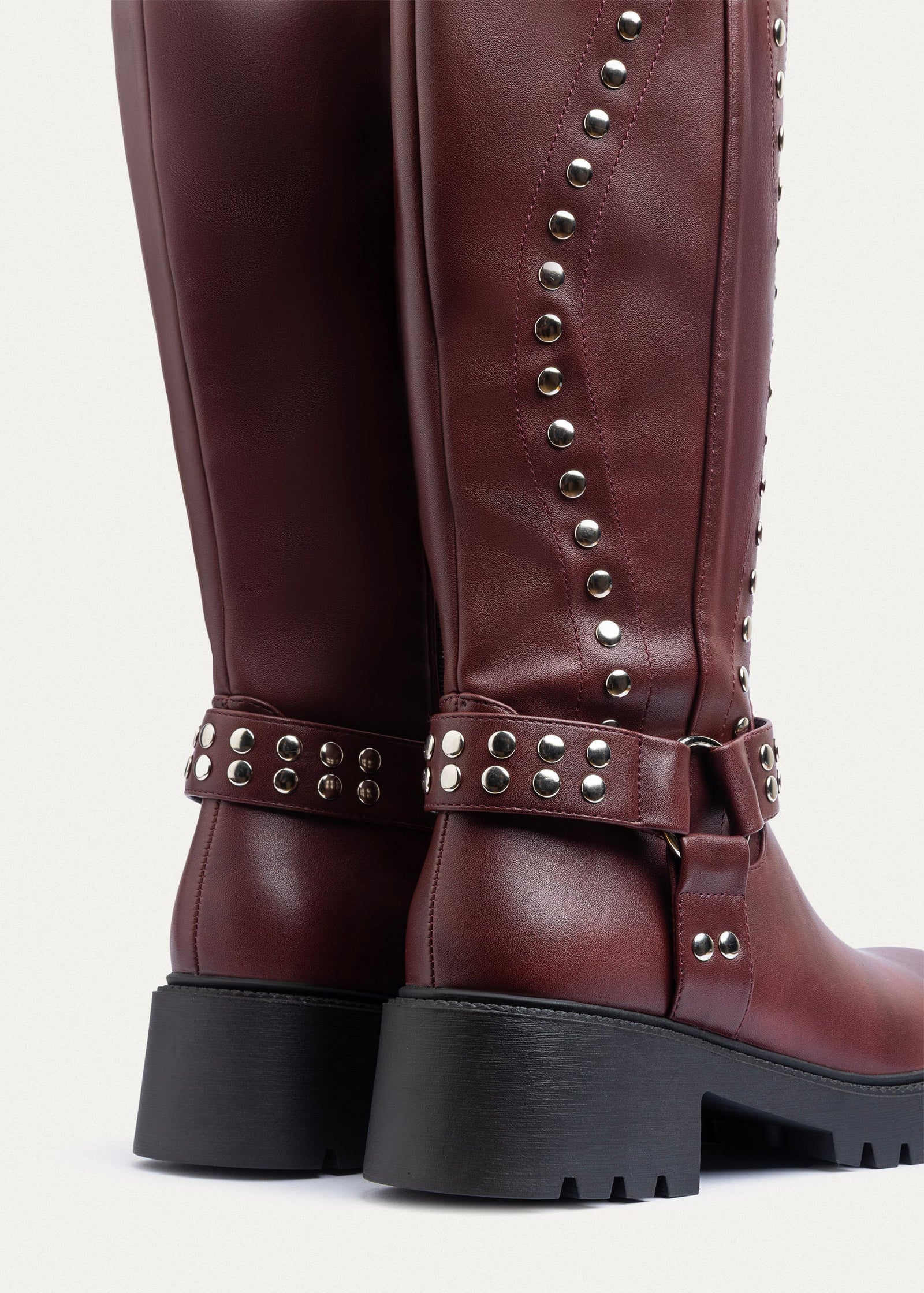 High Quality Design Tan Classic Boots with Detail 12500H025 Maroon - 6