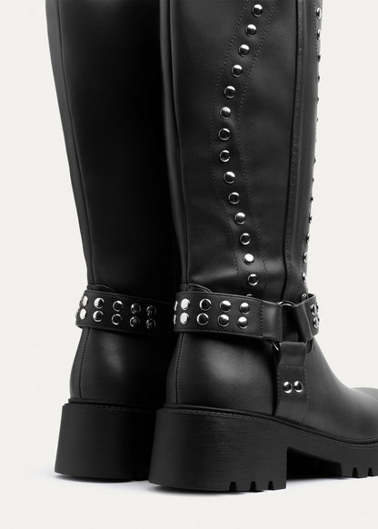 High Quality Design Tan Classic Boots with Detail 12500H025 Black