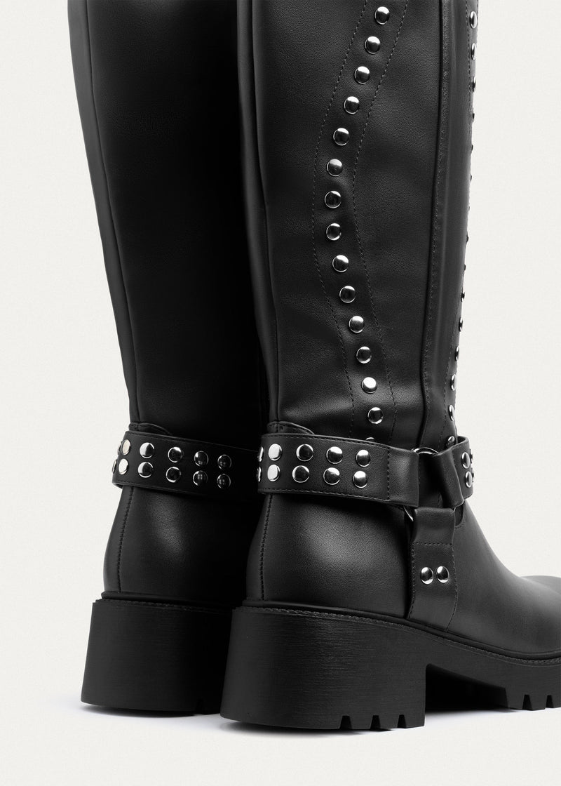 High Quality Design Tan Classic Boots with Detail 12500H025 Black - 6
