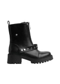 Orion Women's High Quality Half Boot with Zipper 125000H05 Black - 2