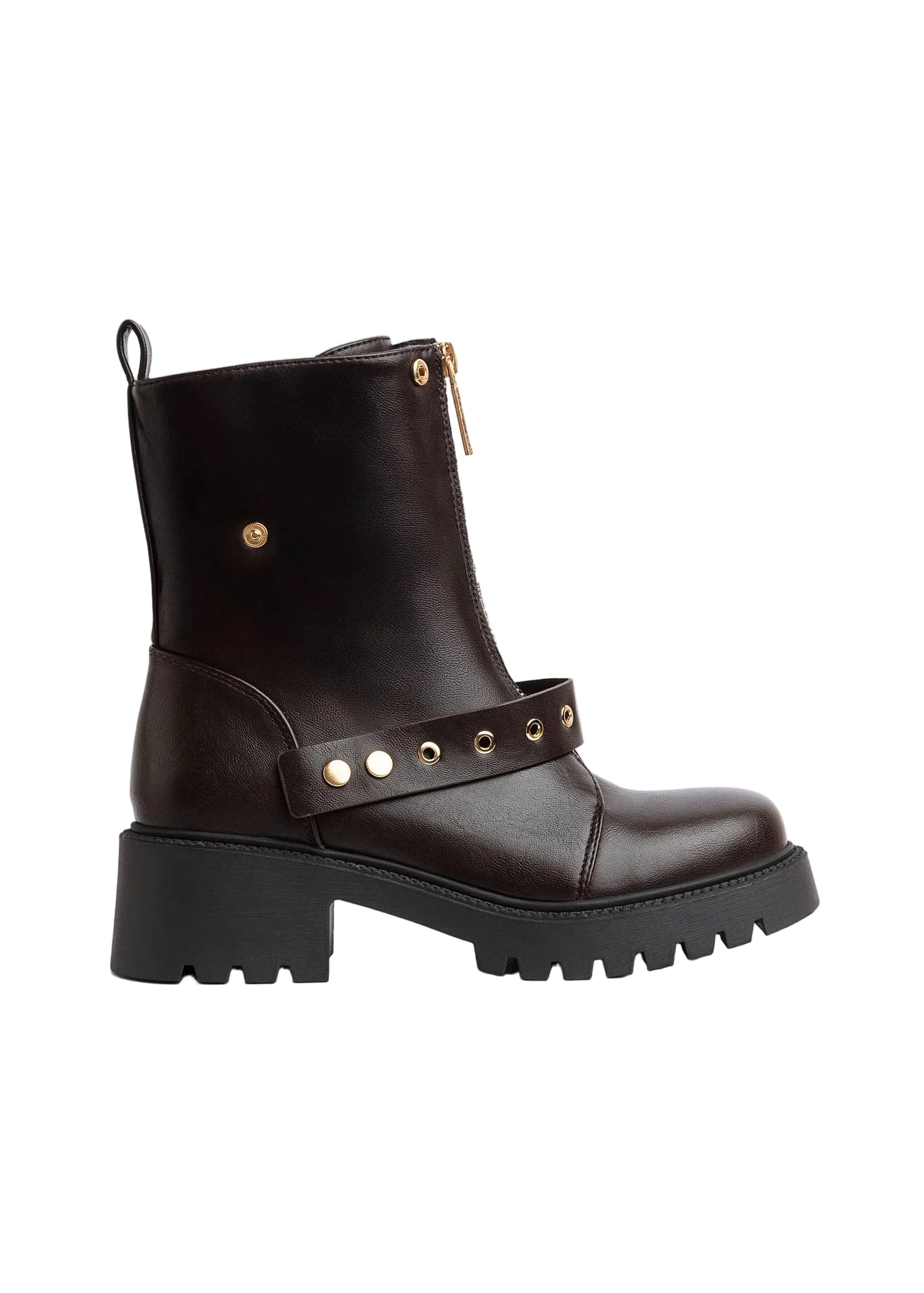 Orion Women's High Quality Half Boot with Zipper 125000H05 Brown - 2
