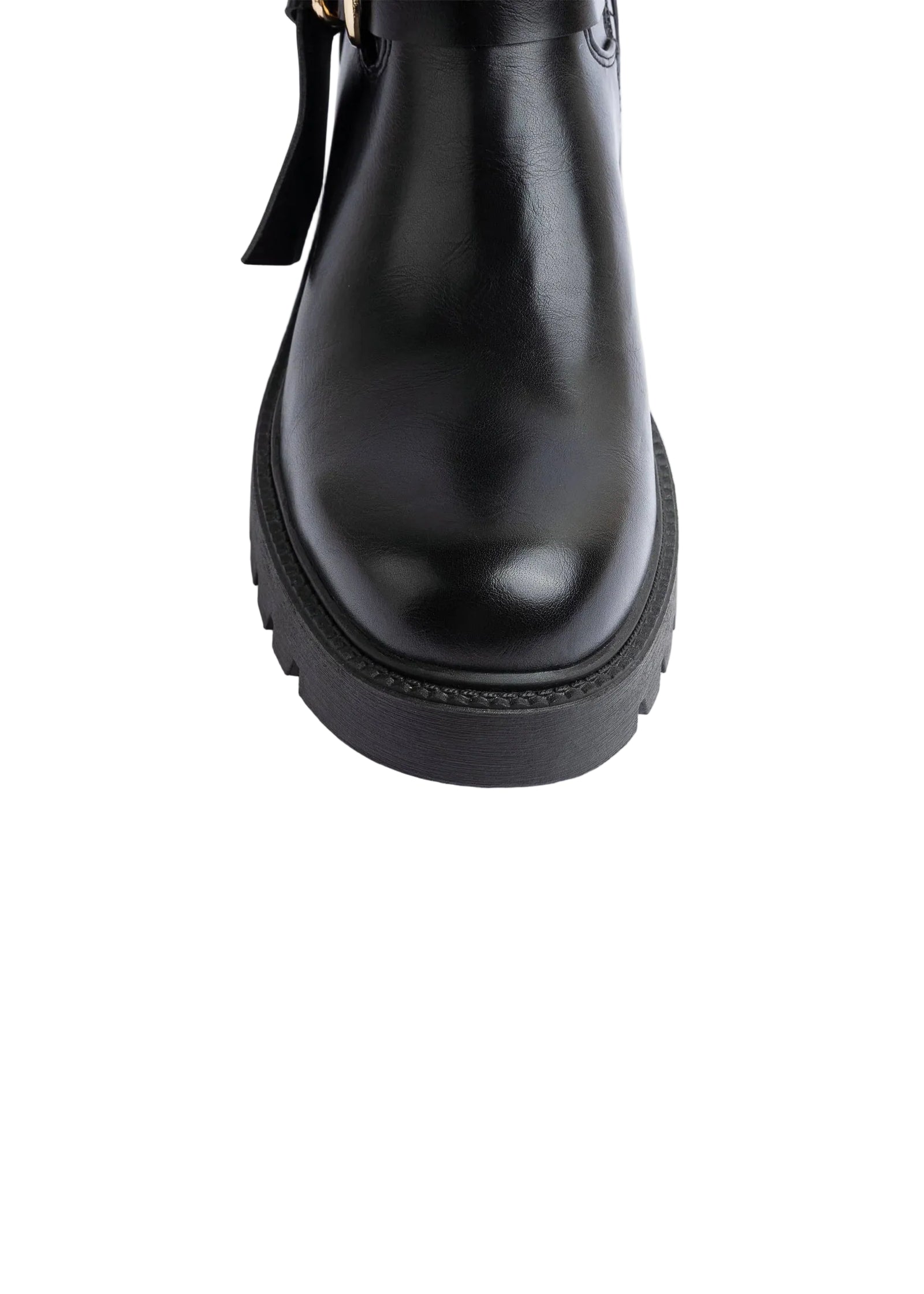 Orion Ringed Heeled Half Boots High Quality with Buckle Detail Woman 12500H022 Black - 7