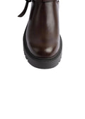 Orion Ringed Heeled Half Boots High Quality with Buckle Detail Woman 12500H022 Brown - 7