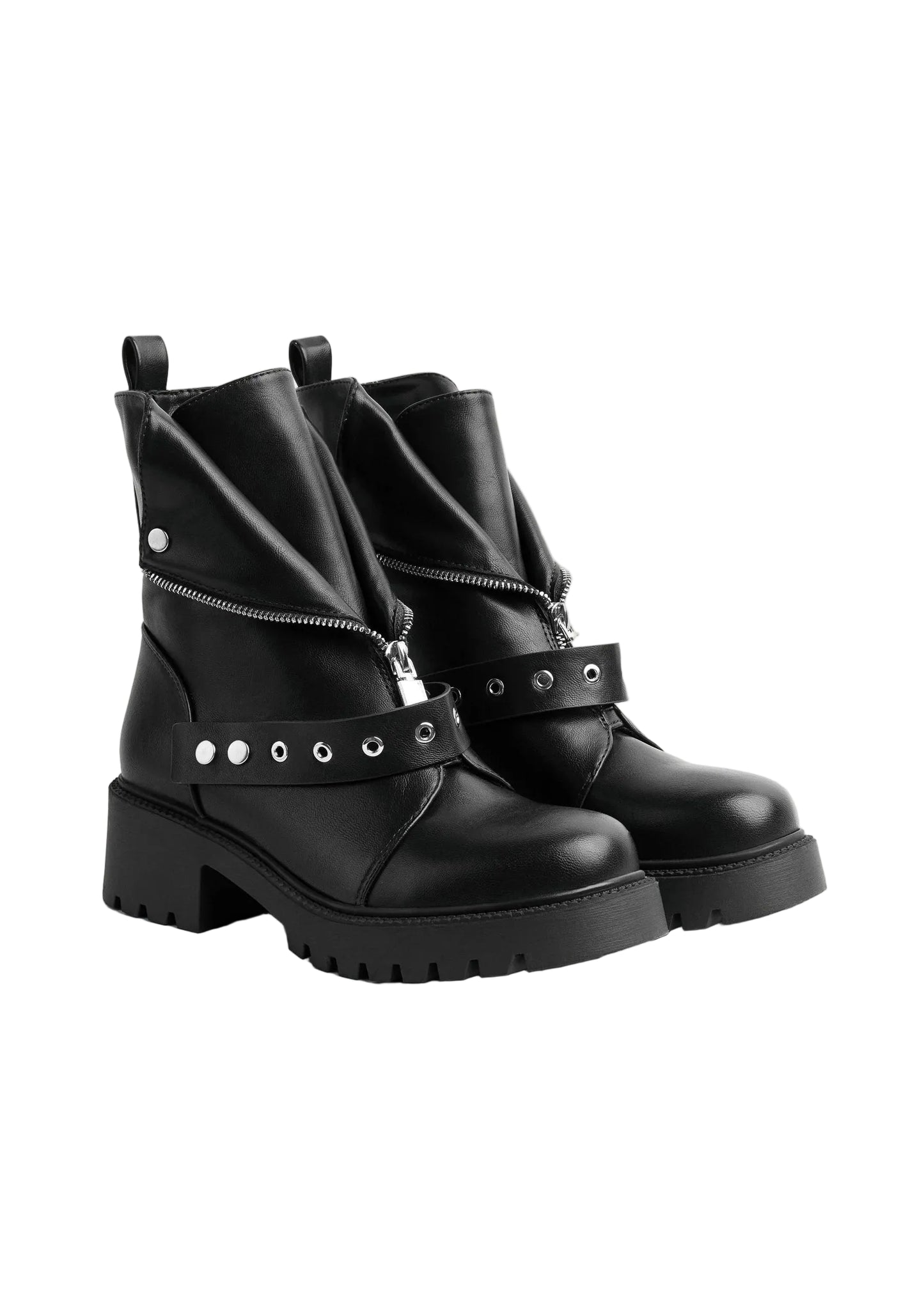Orion Women's High Quality Half Boot with Zipper 125000H05 Black