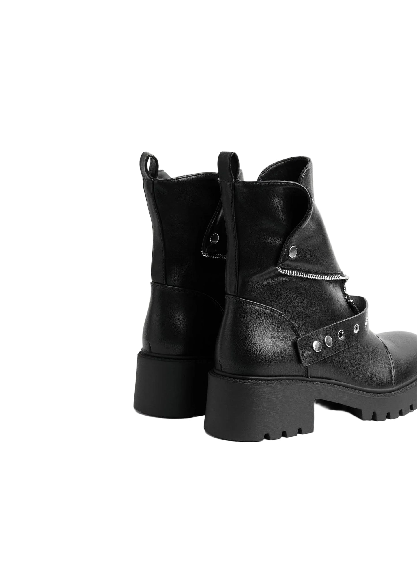 Orion Women's High Quality Half Boot with Zipper 125000H05 Black