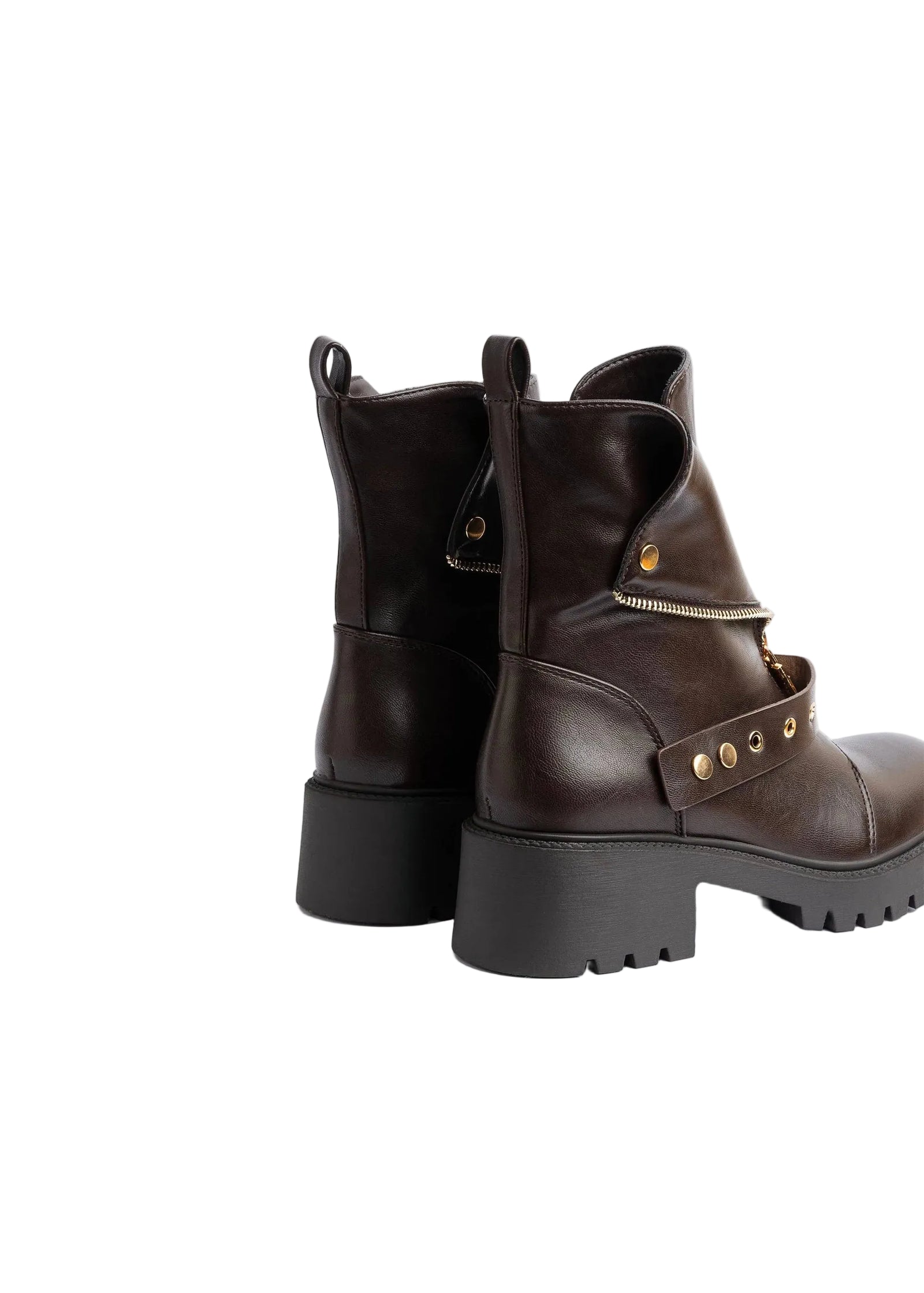 Orion Women's High Quality Half Boot with Zipper 125000H05 Brown - 7