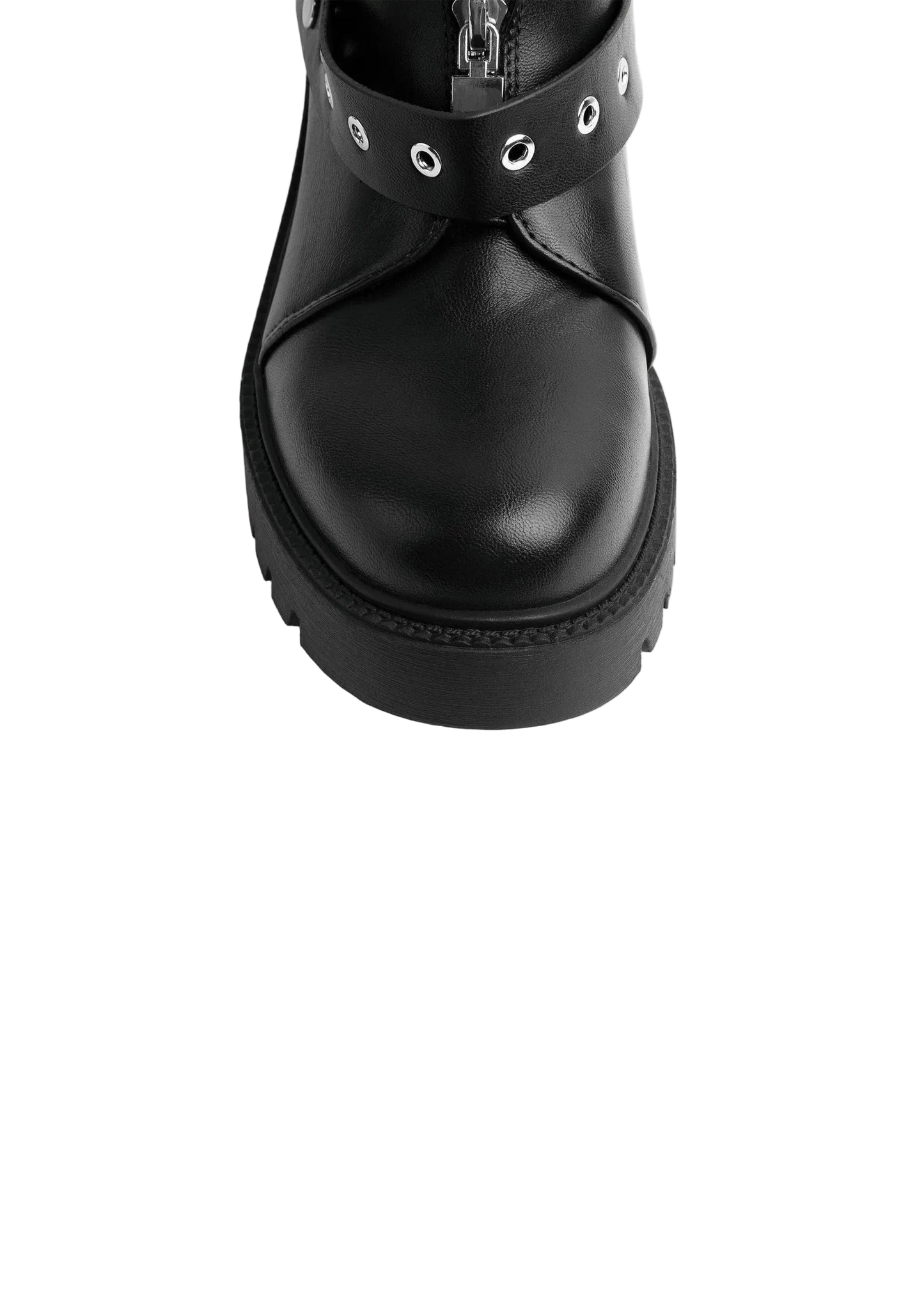 Orion Women's High Quality Half Boot with Zipper 125000H05 Black