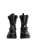 Orion Women's High Quality Half Boot with Zipper 125000H05 Black - 6