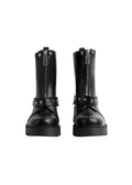 Orion Women's High Quality Half Boot with Zipper 125000H05 Black - 8