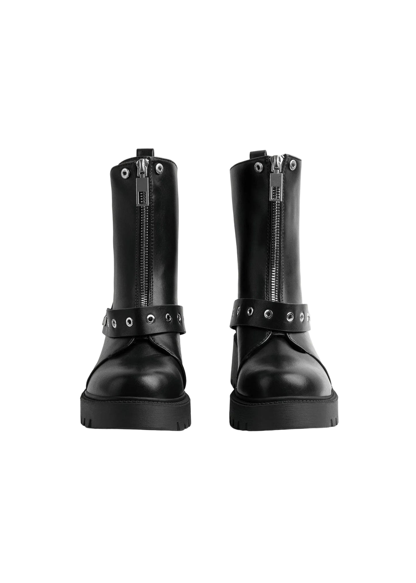 Orion Women's High Quality Half Boot with Zipper 125000H05 Black