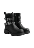 Orion Ringed Heeled Half Boots High Quality with Buckle Detail Woman 125000H01 Black - 4