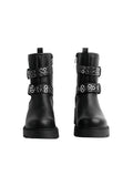 Orion Ringed Heeled Half Boots High Quality with Buckle Detail Woman 125000H01 Black - 6