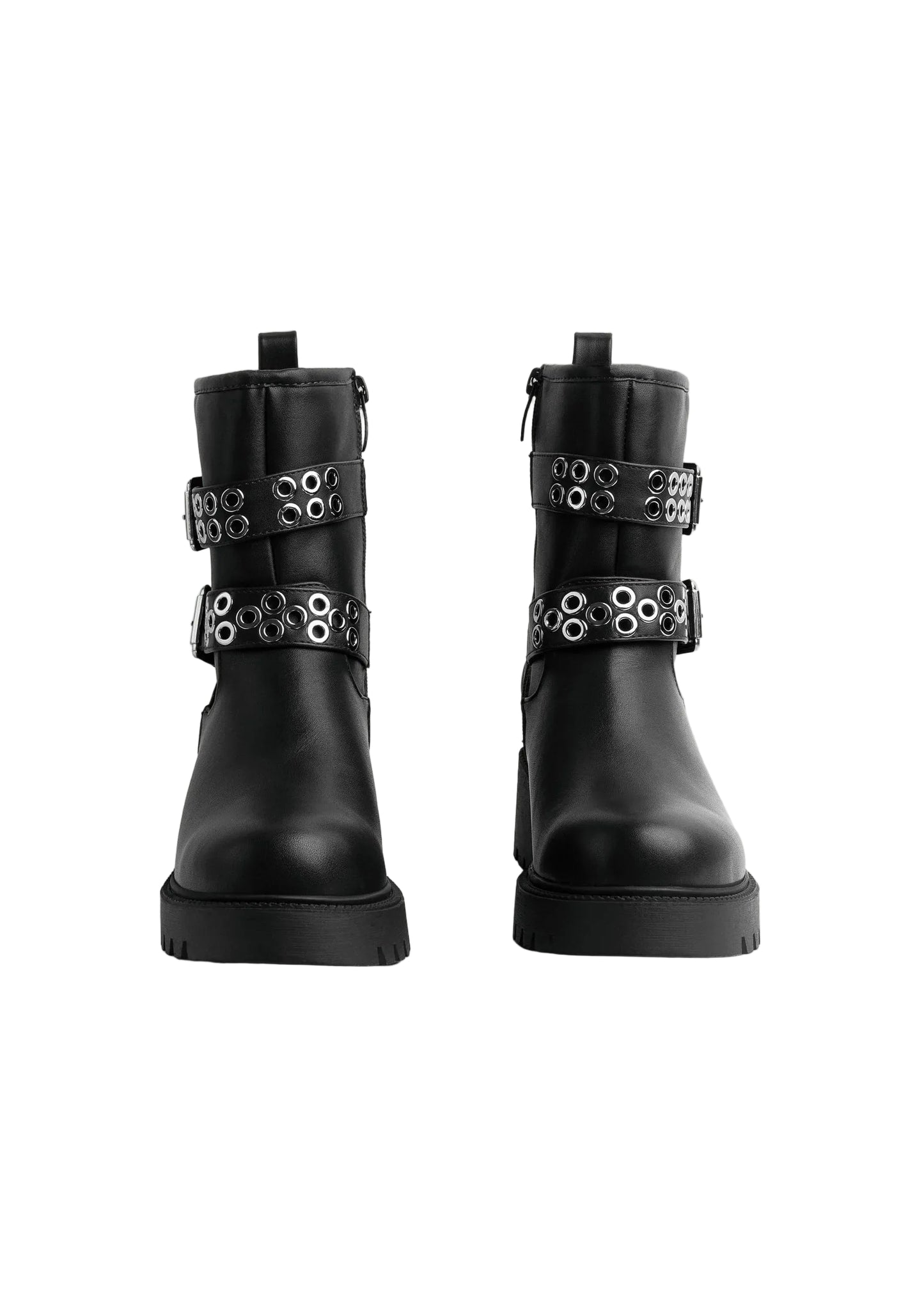 Orion Ringed Heeled Half Boots High Quality with Buckle Detail Woman 125000H01 Black