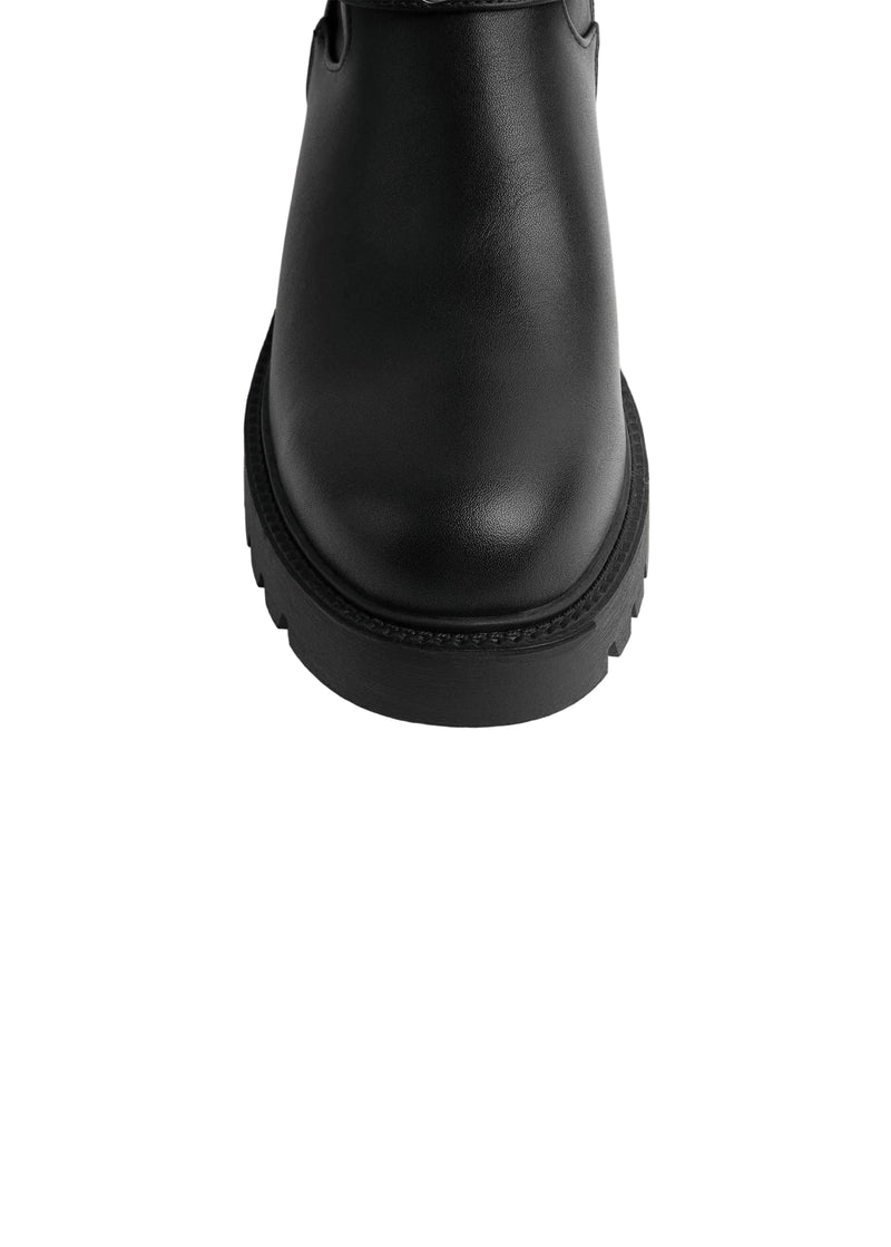 Orion Ringed Heeled Half Boots High Quality with Buckle Detail Woman 125000H01 Black - 7