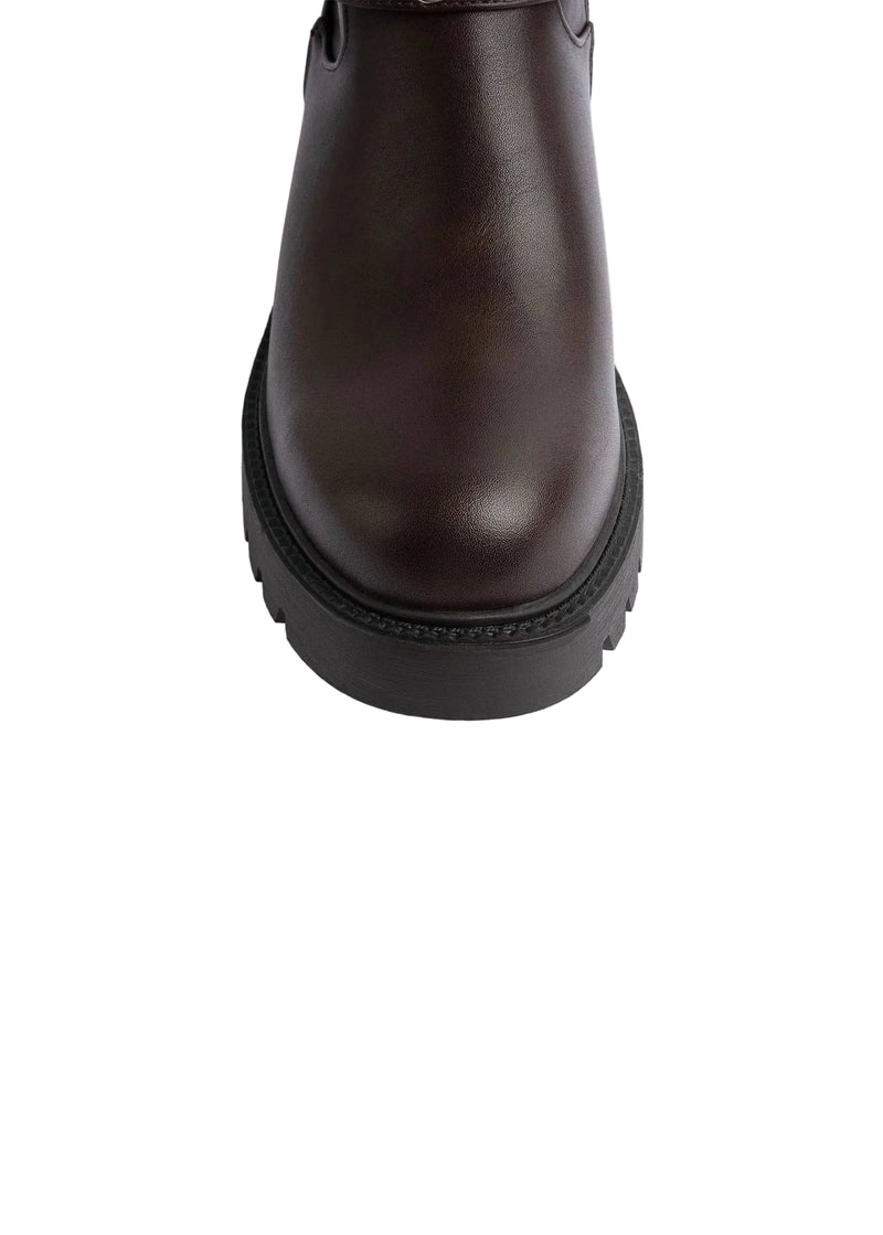 Orion Ringed Heeled Half Boots High Quality with Buckle Detail Woman 125000H01 Brown - 7