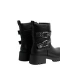 Orion Ringed Heeled Half Boots High Quality with Buckle Detail Woman 125000H01 Black - 5