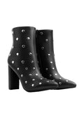 Orion Ringed Heeled Half Boots High Quality Studded Woman 131026710 Black - 4