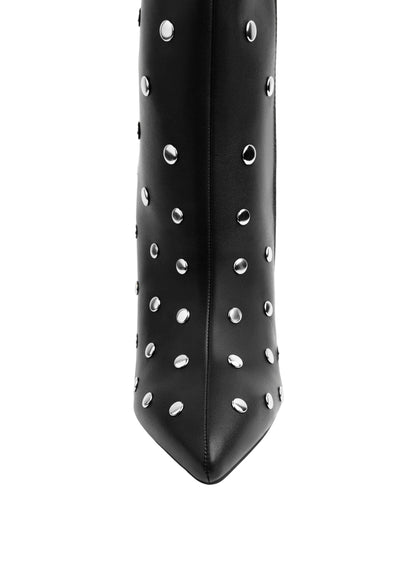 Orion Ringed Heeled Half Boots High Quality Studded Woman 131026710 Black