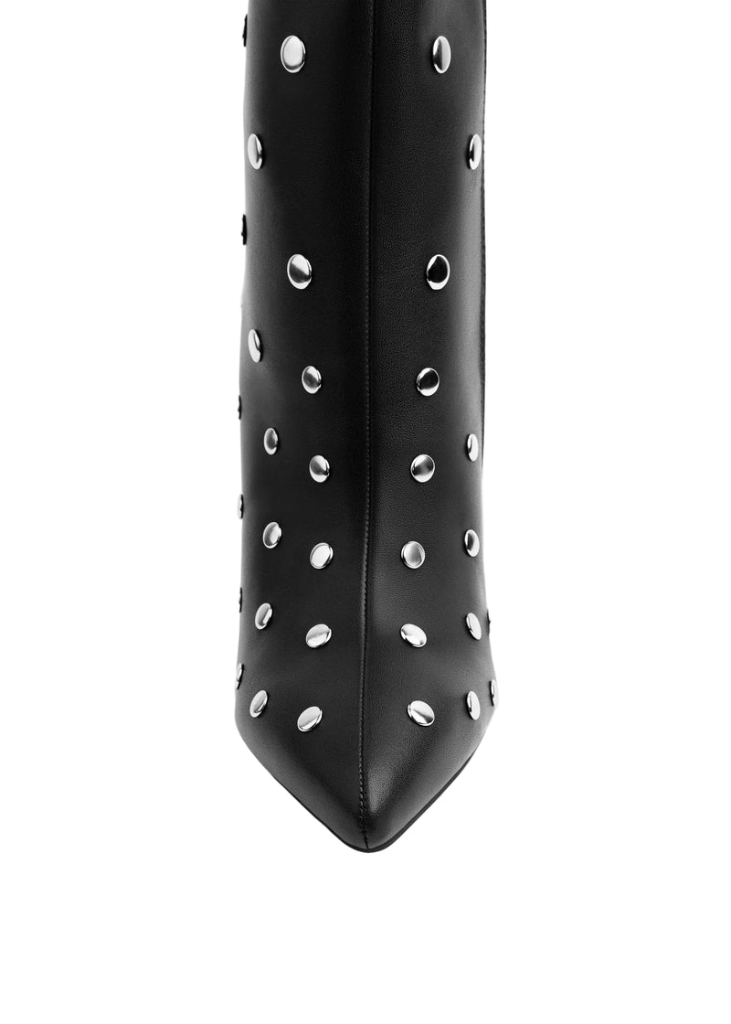 Orion Ringed Heeled Half Boots High Quality Studded Woman 131026710 Black - 6