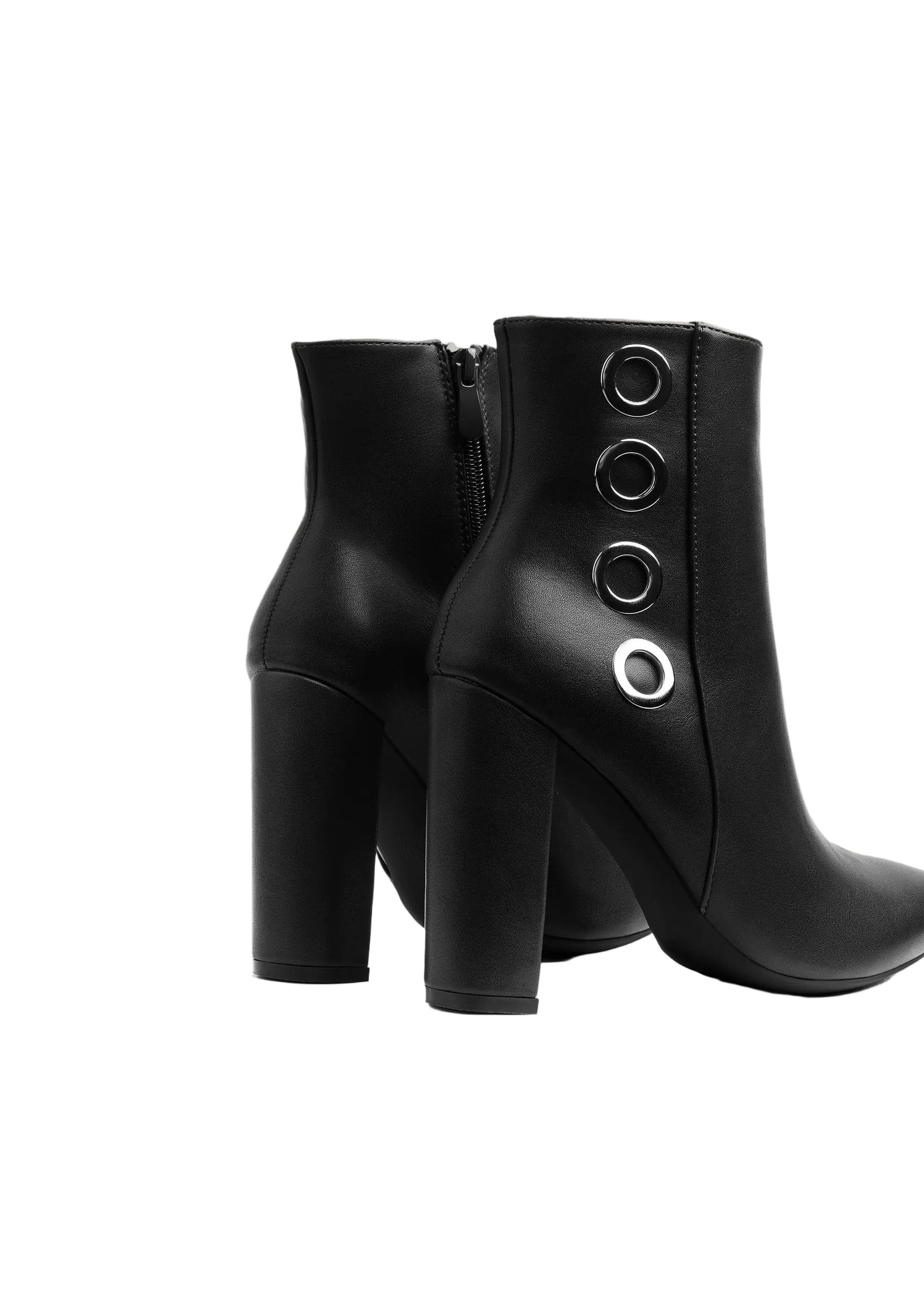 Orion Ringed Heeled Half Boots High Quality Woman 131026709 Black - 5