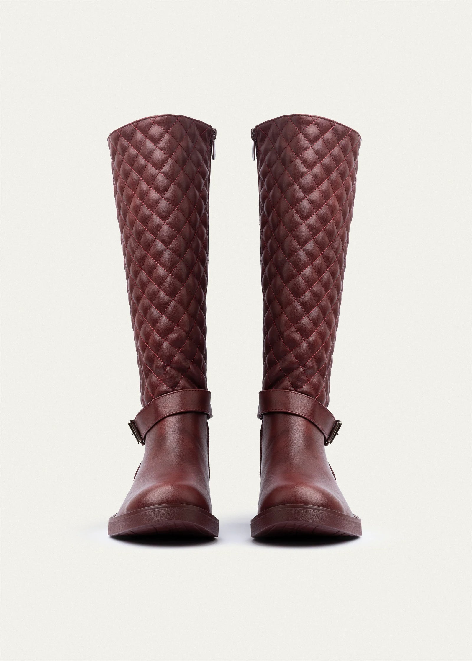 High Quality Design Tan Classic Boots with Buckle Detail 131026707 Burgundy - 5