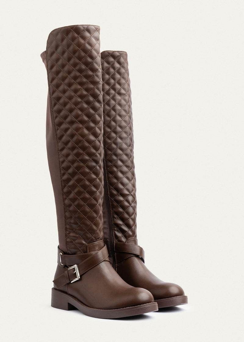 High Quality Design Tan Classic Boots with Buckle Detail 131026704 Brown - 2