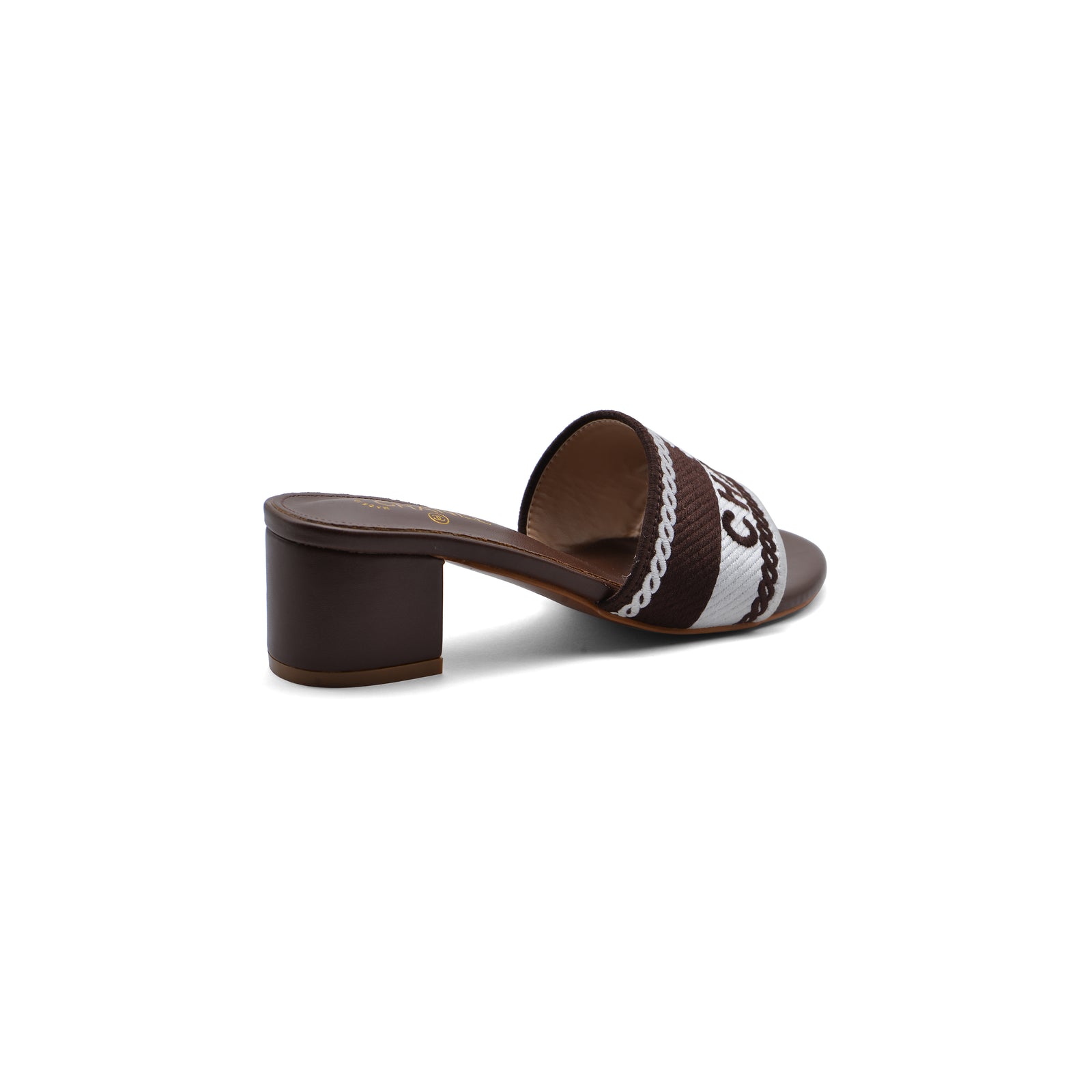 Chanel SS 2001 Embroidered Logo Mule VSP Woman 2127-1 Brown&White - 2