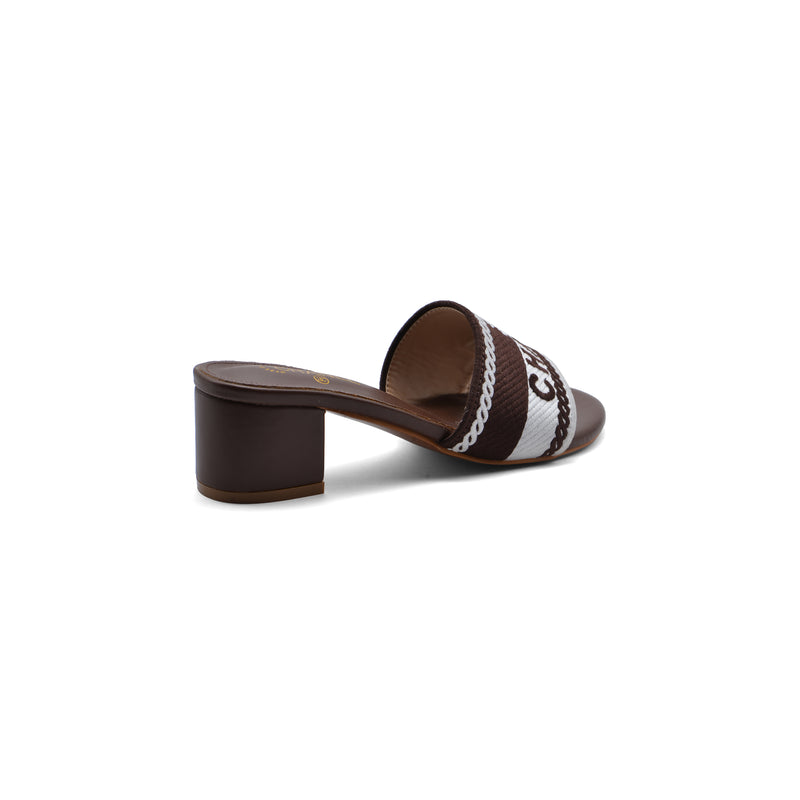 Chanel SS 2001 Embroidered Logo Mule VSP Woman 2127-1 Brown&White - 2