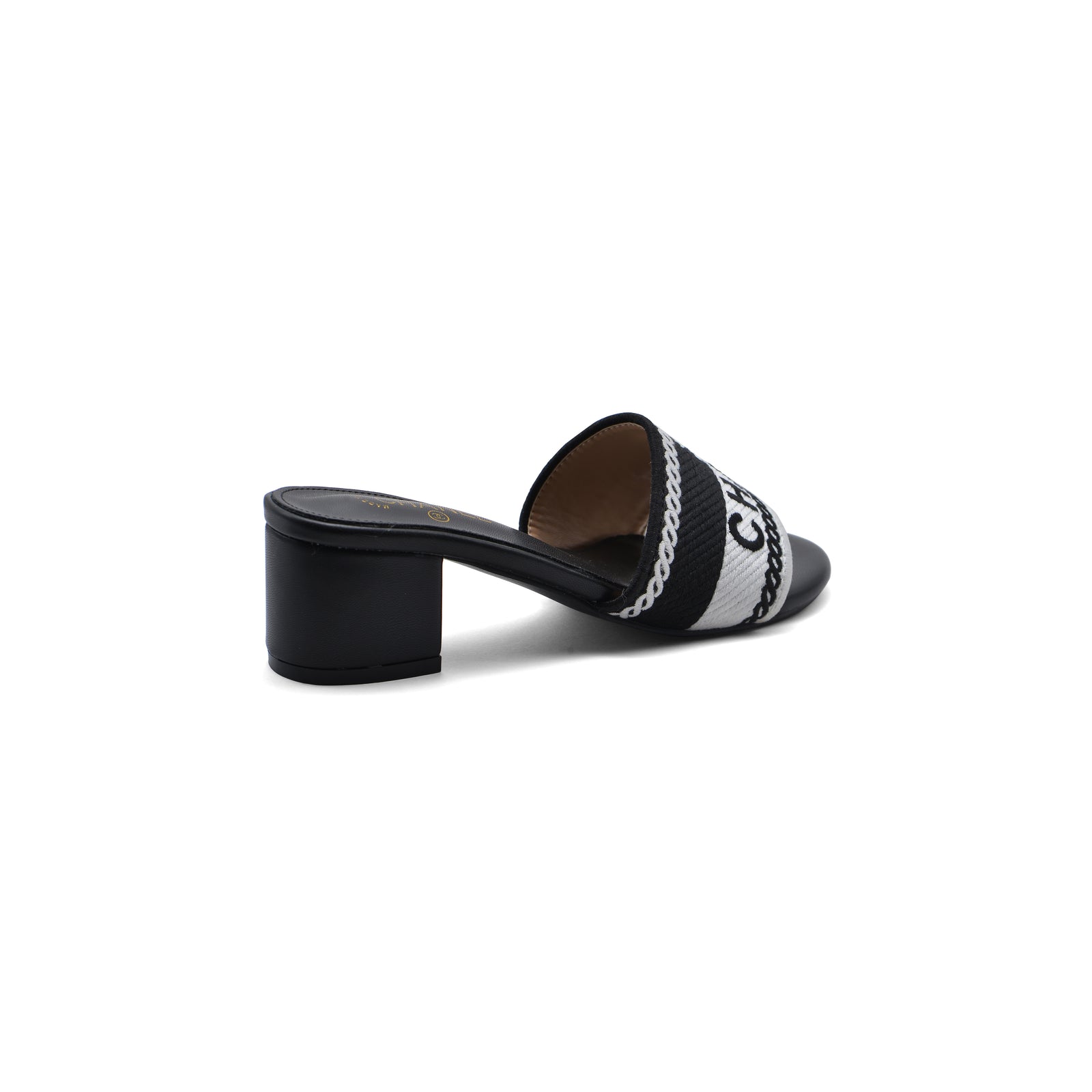 Chanel SS 2001 Embroidered Logo Mule VSP Woman 2127-1 Black - 2