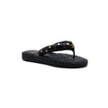 Chanel Lambskin Quilted Padded Charms Thong Sandals Woman XJC3134 Black - 1